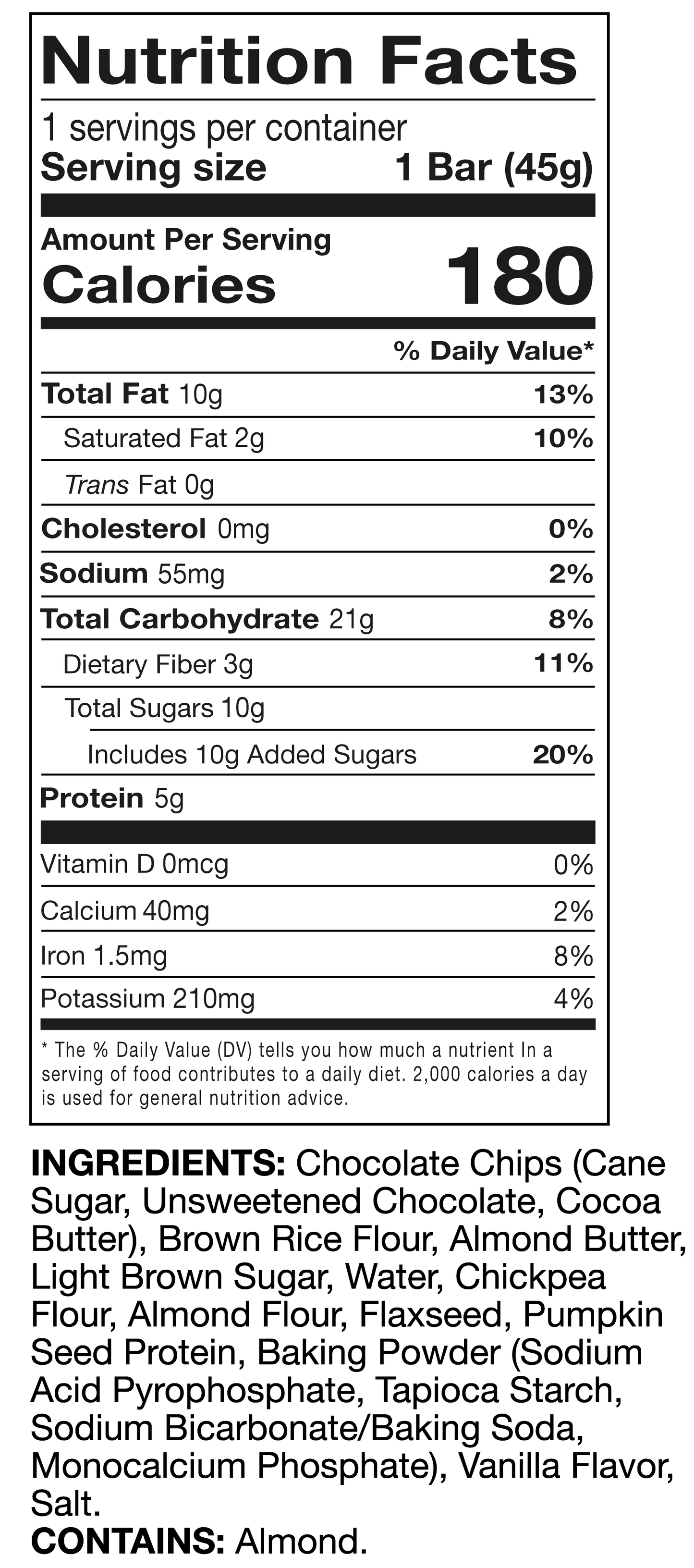 Chocolate Chip Cookie Bar 12 Pack