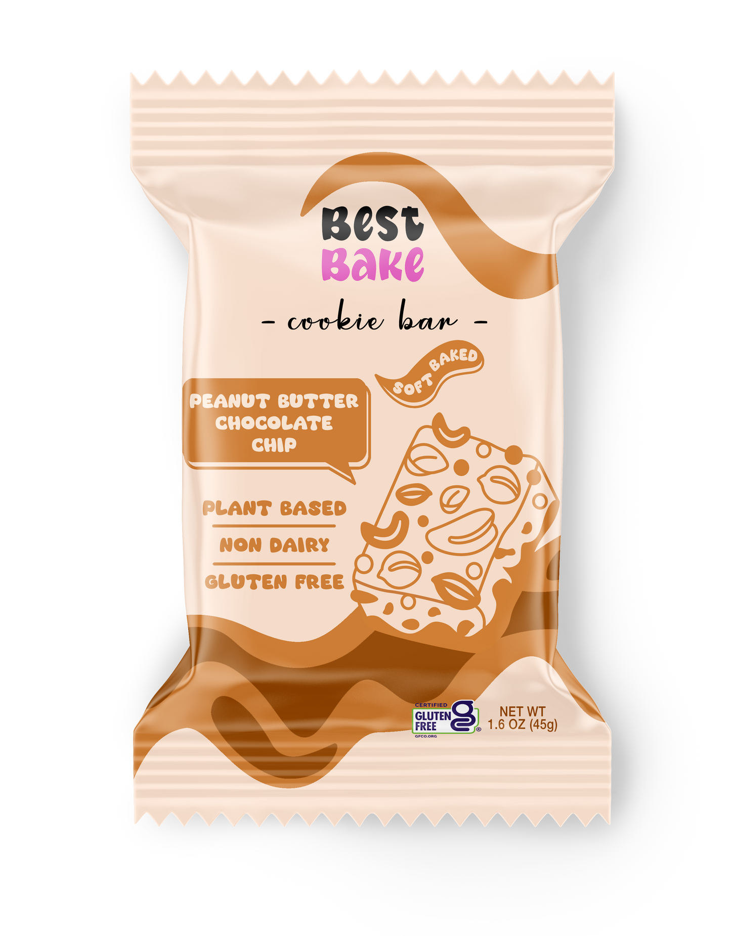 Peanut Butter Chocolate Chip Cookie Bar 12 Pack