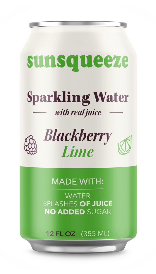 Sun Squeeze Sparkling Water - Blackberry Lime 8 Pack