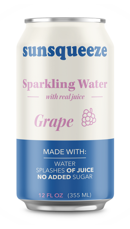 Sun Squeeze Sparkling Water - Grape 8 Pack