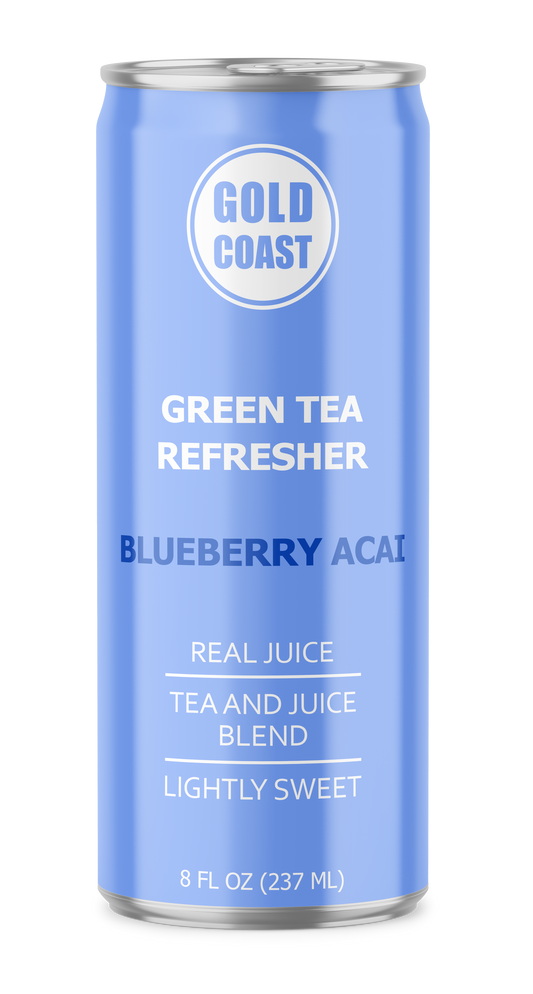 Gold Coast Green Tea Refresher - Blueberry Acai 12 Pack