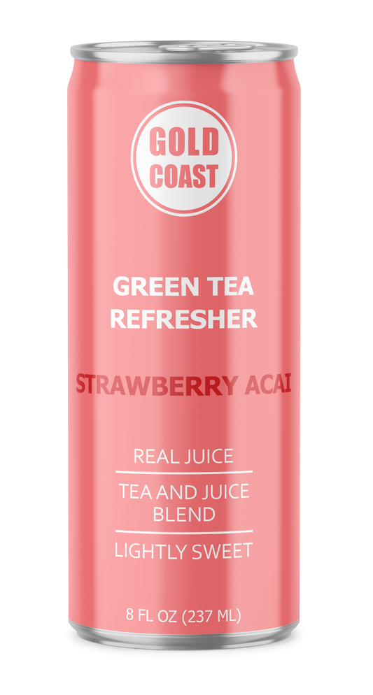 Gold Coast Green Tea Refresher - Strawberry Acai 12 Pack