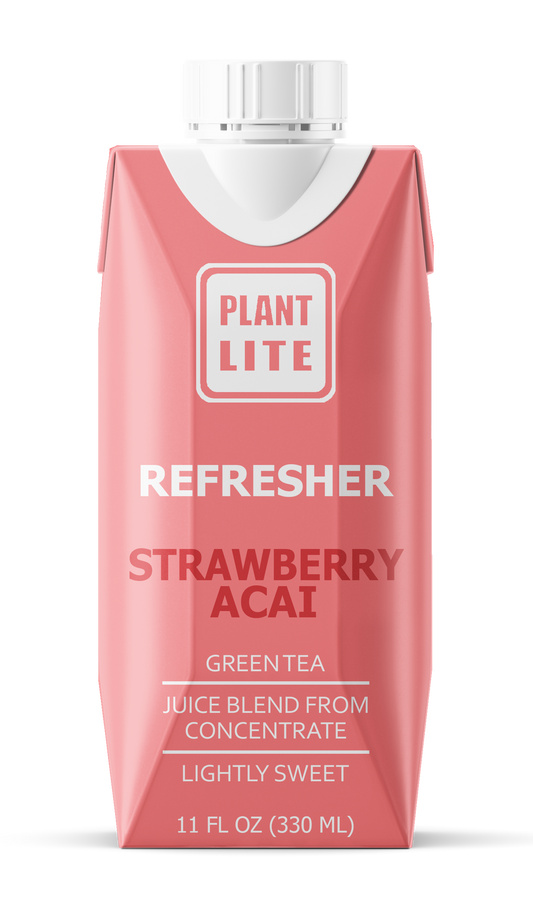 Plant Lite Green Tea Refresher - Strawberry Acai 12 Pack