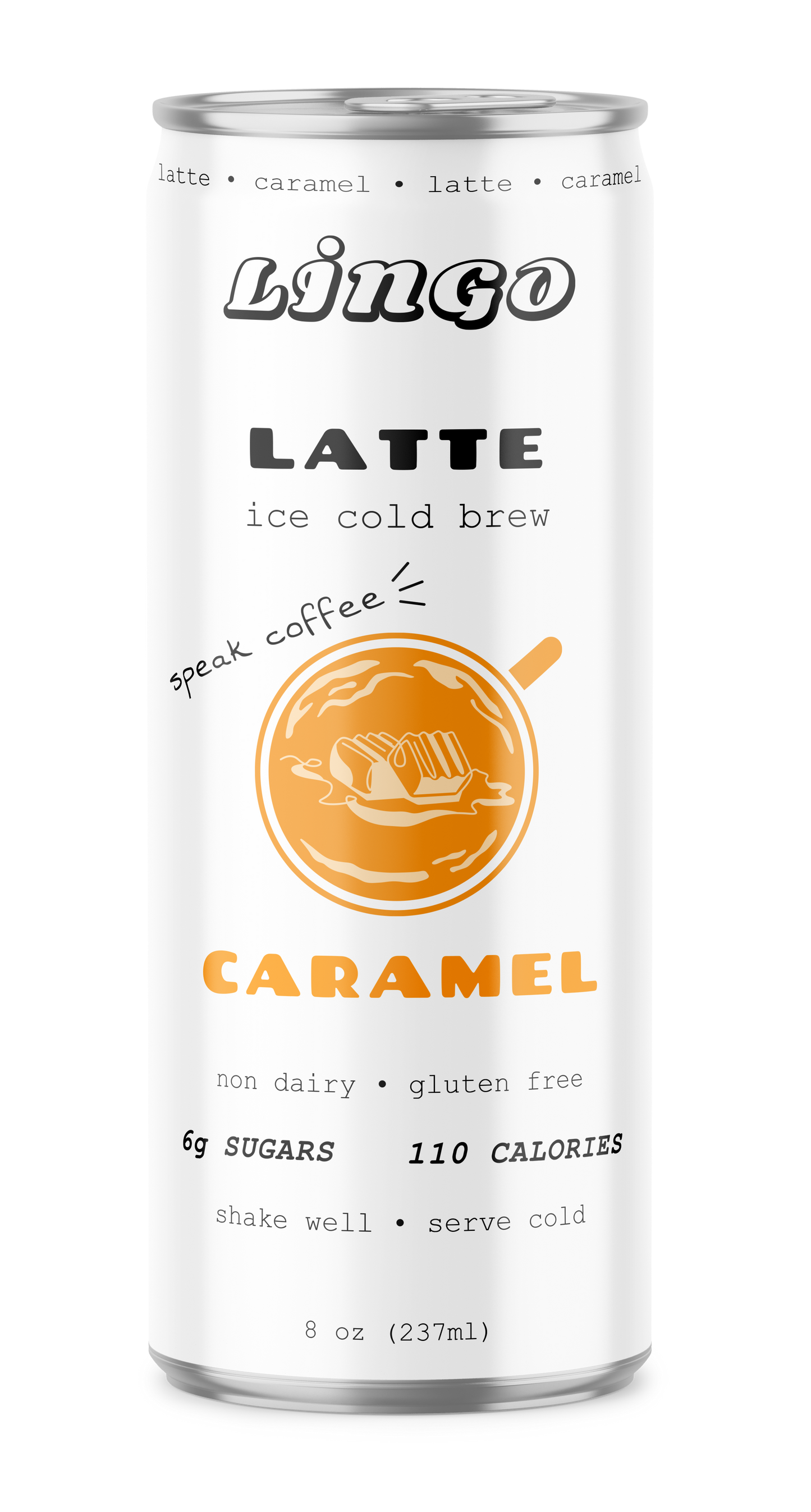 Caramel Cold Brew Coffee Latte