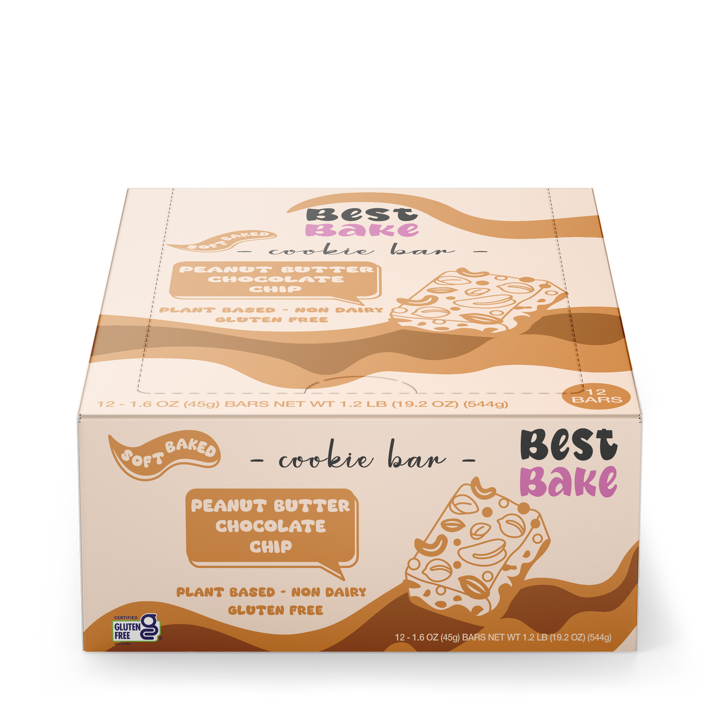 Peanut Butter Chocolate Chip Cookie Bar 12 Pack