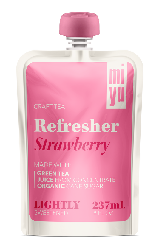 miyu Green Tea Refresher - Strawberry 6 Pack