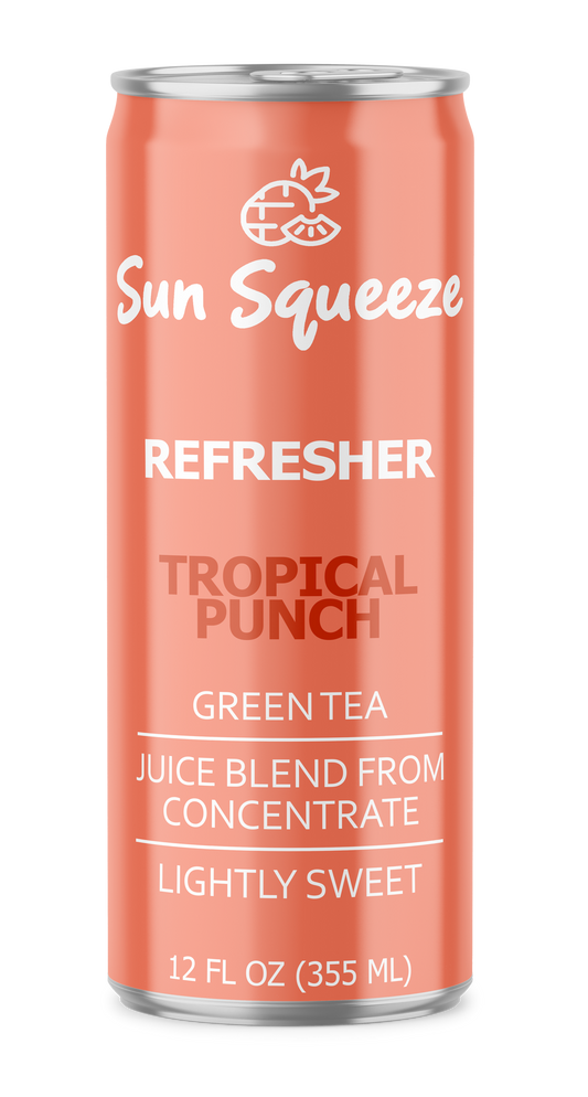 Sun Squeeze Green Tea Refresher - Tropical 12 Pack