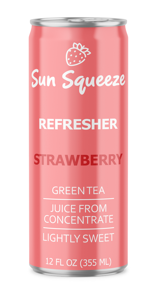 Sun Squeeze Green Tea Refresher - Strawberry 12 Pack