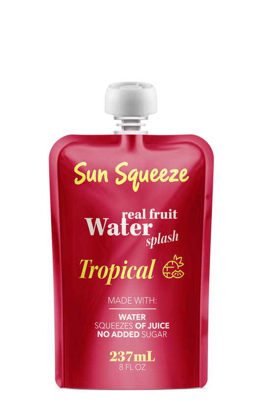 Sun Squeeze Fruit Water Splash - Tropical 8 Pack